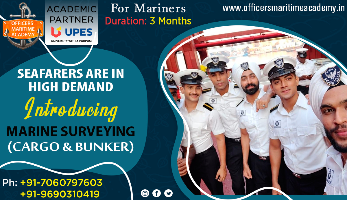 Officers Maritime Academy Proudly Announcing 1 st in India to become a Marine Surveyor.